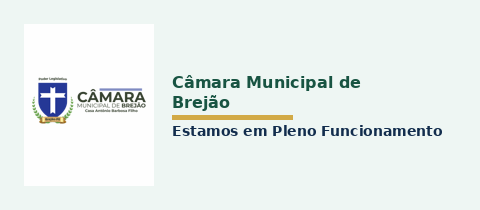 Imagem da notícia Câmara Municipal de Brejão segue em pleno funcionamento